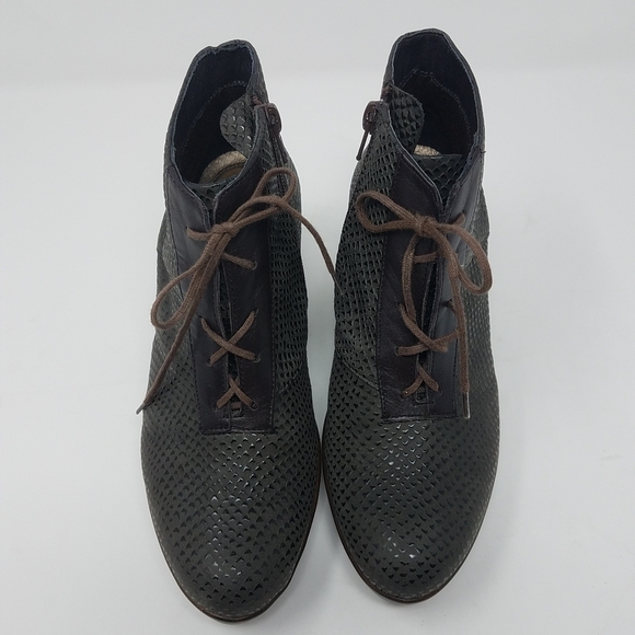 Naot Nadine Wedge Bootie Croc Leather Size 36 5-5.5 - Picture 2 of 13